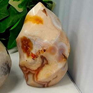 Pink 8th Vein Ocean Jasper Druzy Flame